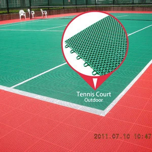 High strength pp plastic waterproof interlock tiles portable tennis court sports flooring