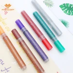 Highlighters Glitter Paint Pens for creating drawing on cards,crafts and colorful art projects,non-Toxic and lightfast