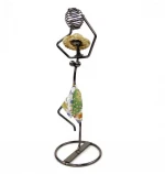 Home decorative iron vase desktop flower arrangement dummy model decorative ornaments dried flowers hollow crafts