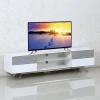 Home living room furniture modern design white wooden TV cabinet TV stand with metal legs