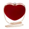 hot cake Silk heart shape evening bag for women
