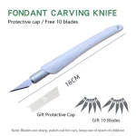 Hot durable baking cake decorative pen carving knife carving non-slip metal carving knife set hand tools