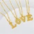 Hot new product 26 English capital letter pendant necklace gold-plated environmental protection vacuum plating necklace