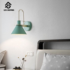 Hot nordic e27 lighting fixtures metal bedside reading wall lamp industrial vintage
