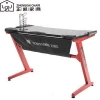 Hot Sale Office Furniture Z Shaped Gaming Table Computer Desk With LED Light For PC Gamer