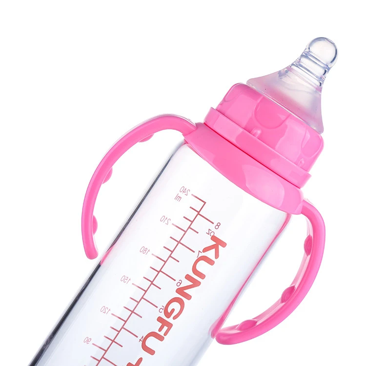 hot selling anti-colic custom silicone baby feeding bottle 240ml