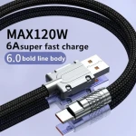 Hot Selling Popular Super Fast Charging Type C 6A Usb Charger Data Cable For Huawei for Samsung for all phones