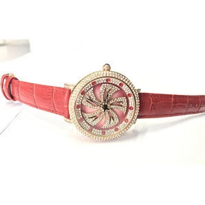 Hot selling product leather band fashion nickel free quartz wrist watches