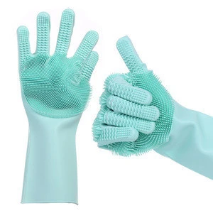 Household Eco-Friendly Glass Scrubber Washing Magic Silicone Cleaning Glove