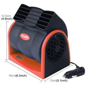 HX-T302 DC 24V 7W Portable Vehicle Cooling Fan Low Noise Silent Cooler Air Conditioner 2 Speeds Adjustable