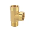 Hydraulic Parts Hose Pipe Fittings MFF Brass Tee