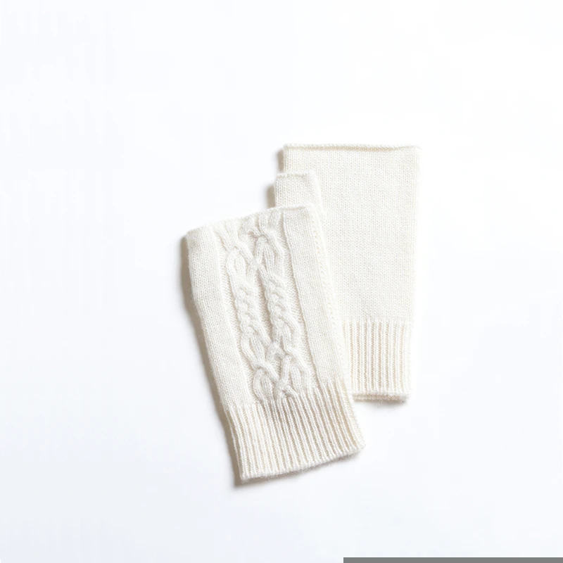 IMF 100% Pure Cashmere Glove Mitten Type Fingerless Gloves