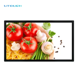 Indoor 1080P android ad media player 4k screen panel wall mounted digital touch display android