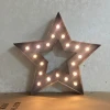 Indoor clear decorative lighted hanging XMAS metal led christmas home star electric