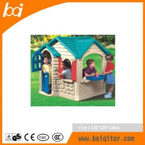 Indoor Jungle Play House Style Cheap Kids Picnic Plastic Playhouse with Door and Window