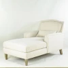 Indoor wood frame chaise lounge
