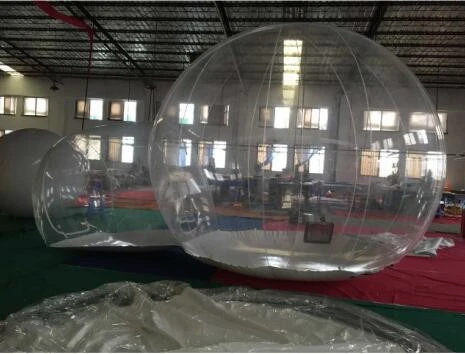 Inflatable transparent bubble tent camping tent with furniture for sale