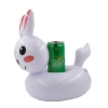 inflatable white rabbit beach pool floating cup holder