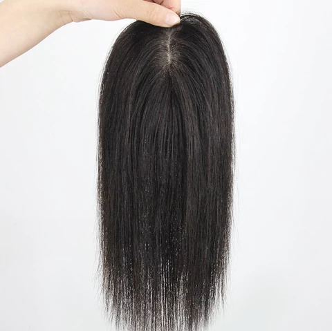Injected skin silk base natural color woman toupee 100% virgin human hair toupee for women human hair toppers injection toupee