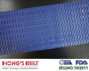 Interlock modular plastic belt for metal detector conveyor