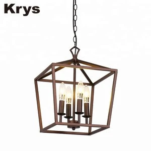 Iron modern lighting chandelier E14*4 birdcage light for sale
