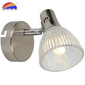 iron swivel glass wall lamp light sconce fit E14 LED bulb for home hotel