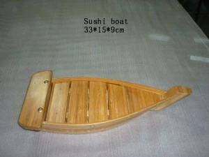 japanese sushi boat wooden sushi serving plate wholesale