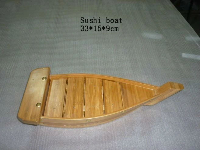 japanese sushi boat wooden sushi serving plate wholesale