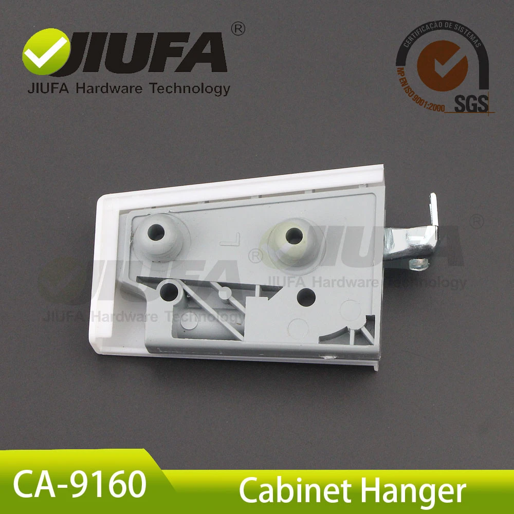 JIUFA Furniture Hardware Plastic Visible Hanging Bracket For Cabinet Kitchen Cupboard Suspension With Cover