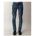 jms0136 Bike style cargo wash man's denim jeans Made in Korea Instock MOQ6 /OEM MOQ 300 pairs