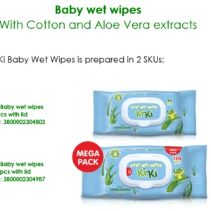 Ki-Ki Baby Wet Wipes with Cotton and Aloe Vera