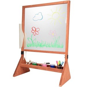 Kids Easel Stand Outdoor Wooden Drawing Board With Acrylic Panel