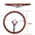 Import Kingcher 380mm 15 inch Stainless Steel Silver Spoke Wood Universal Car Steering Wheel For Classic Car from China