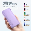Kuulaa 2020 Macaron Color Dual Usb 5V/ 2.1A Fast Charge Type-C Mobile Power Bank Power Banks 20000Mah For IPhone Samsung Xiaomi