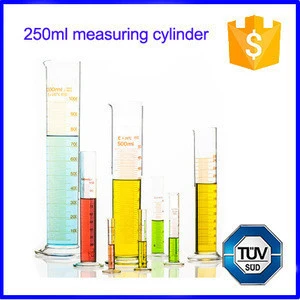 Laboratory 250ml bororsilicate 3.3 glass measuring cylinder