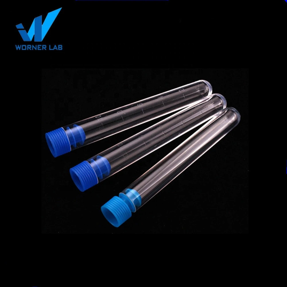 laboratory plastic test tube with cork stopper 13x75