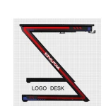 Latest design home office internet cafe corner MDF computer table desks RGB gaming computer desk for gamer