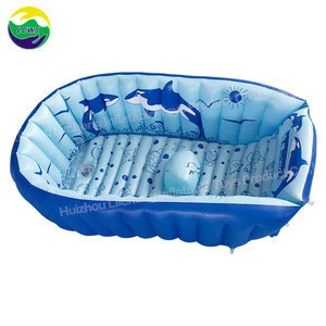 LC Big Size Baby Inflatable Bathtub Children Foldable Travel Air Shower Basin Seat Baths Anti-slippery(For 0-3 Years)