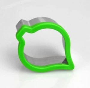 Leaf shape cookie tools stainless steel cookie cutters with plastic rim