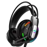 led light Gaming Headset for PS4 PC Xbox One PS5 Controller, Noise Cancelling Over Ear Headphones with Mic
