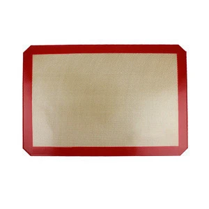 LFGB Standard Red Border Silicone Pad Baking Sheet Silicone Pie Crust Mat
