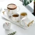 Import Light Luxury Gold Painted Marble Pattern Coffee Tea Tool Set Gift Box Packaging With Ceramic Tray from China