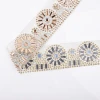 LOCACRYSTAL brand hot sell brass cup chain high quality rhinestone trim for jeans accessories