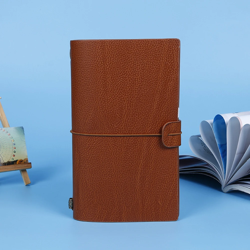 Logo Customized A6 Travel Business diary Leather bound Notebook