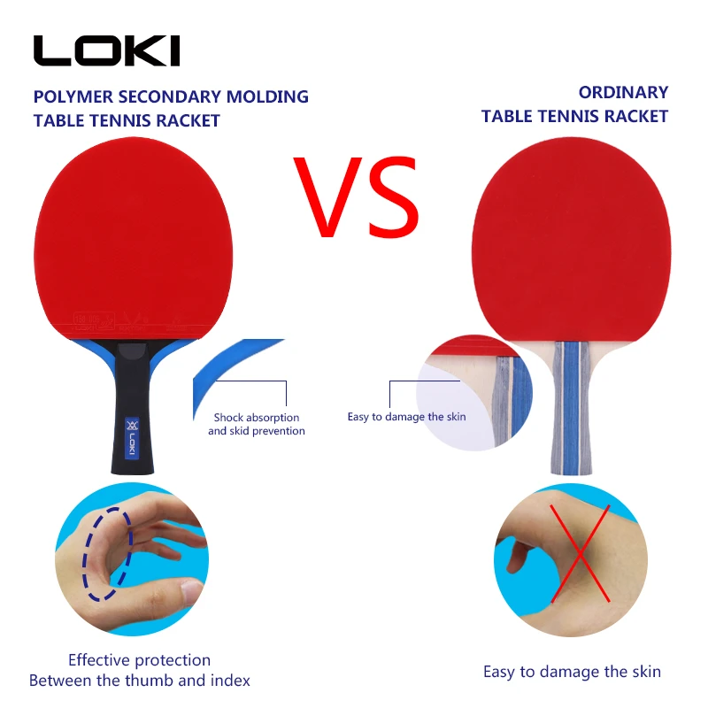 LOKI SW-271 OEM Customized ping pong paddle set best table tennis racket