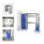 Import Luoyang Euloong School dormitory steel bunk beds with clothes locker and learning table from China