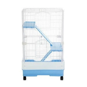 Luxury large size cute cat cage pet feeding cages house carriers 3/2 layer Cabinet Toy Totoro pet cage for sale