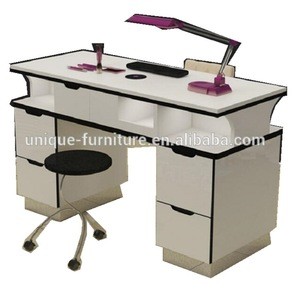 Luxury nail salon furniture with nail bar manicure table for beaury salon store