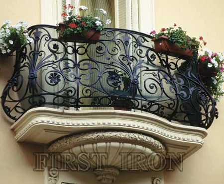 Luxury outdoor wrought iron balcony grill railings design