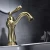 Import Luxury Retro Antique Brushed Gold Brass basin faucet sink tap mixer hot & cold bathroom faucet from China
